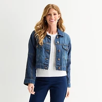 Liz Claiborne Denim Womens Tall Lightweight Jacket