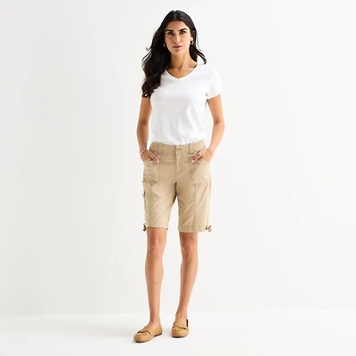 St. John's Bay Womens 11" Tall Bermuda Short