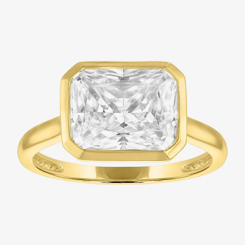 E-F / Vs1-Vs2 Womens 3 CT. T.W. Lab Grown White Diamond 14K Gold Rectangular Solitaire Engagement Ring