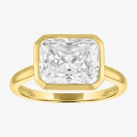 E-F / Vs1-Vs2 Womens 3 CT. T.W. Lab Grown White Diamond 14K Gold Rectangular Solitaire Engagement Ring