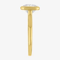 E-F / Vs1-Vs2 Womens 3 CT. T.W. Lab Grown White Diamond 14K Gold Rectangular Solitaire Engagement Ring