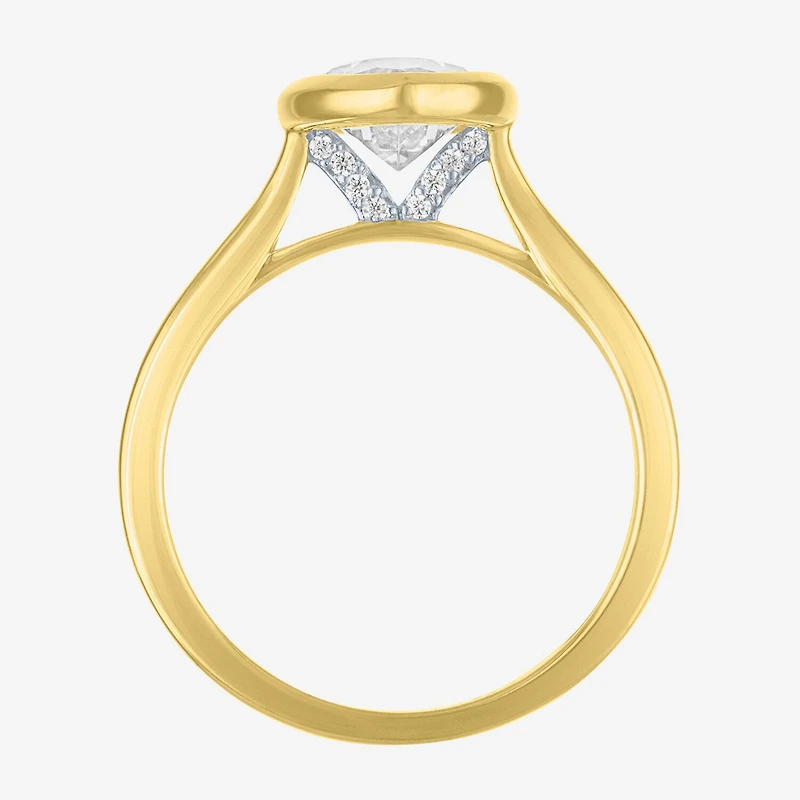 (E-F / Vs1-Vs2) Womens 3 CT. T.W. Lab Grown White Diamond 14K Gold Marquise Solitaire Engagement Ring