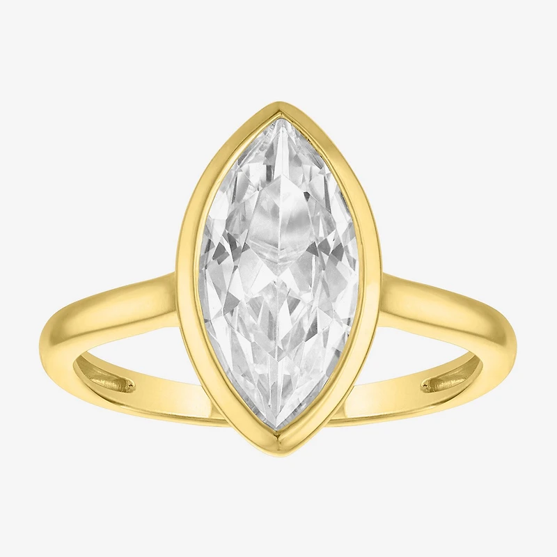 (E-F / Vs1-Vs2) Womens 3 CT. T.W. Lab Grown White Diamond 14K Gold Marquise Solitaire Engagement Ring