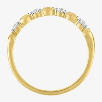 G-H / Si2-I1 Womens 3.5MM 1/4 CT. T.W. Lab Grown White Diamond 10K Gold Wedding Band