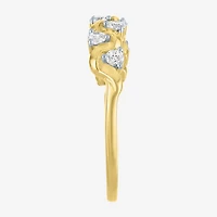 G-H / Si2-I1 Womens 3.5MM 1/4 CT. T.W. Lab Grown White Diamond 10K Gold Wedding Band
