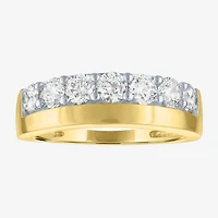 G-H / Si2-I1 Womens 6MM 1 CT. T.W. Lab Grown White Diamond 10K Gold Wedding Band