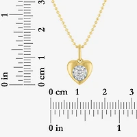 Yes, Please! (G-H / Si2-I1) Womens 1/5 CT. Lab Grown White Diamond Sterling Silver Heart Pendant