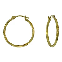 Polished Twisted Hoop Earring