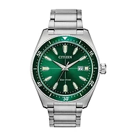 Citizen Brycen Mens Silver Tone Stainless Steel Bracelet Watch Aw1598-70x