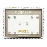 Mixit Womens Hypoallergenic 5 Pair Earring Set
