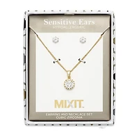 Mixit Womens Cubic Zirconia Round Hypoallergenic 2-pc. Jewelry Set