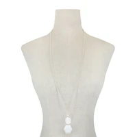 Liz Claiborne 34 Inch Cable Flower Pendant Necklace