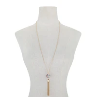 Monet Jewelry Womens Pink 32 Inch Pendant Necklace