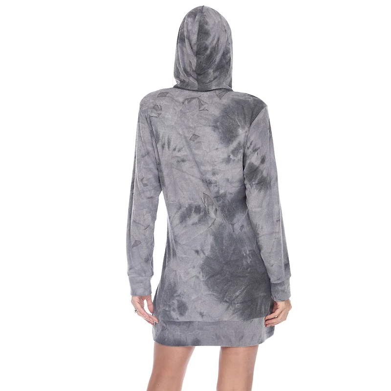 White Mark Womens Long Sleeve Sweatshirt Dress