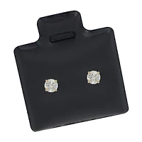 Cubic Zirconia 14K Gold 9mm Stud Earrings