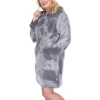 White Mark Long Sleeve Plus Sweatshirt Dress