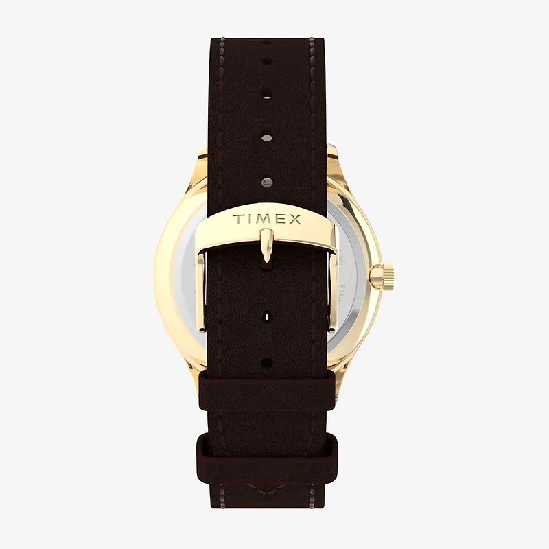 Timex Easy Reader Mens Brown Leather Strap Watch Tw2w684009j
