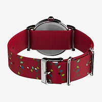 Timex Timex Peanuts Weekender Womens Red Strap Watch Tw2w80800jt Peanuts Womens Red Strap Watch Tw2w80800jt
