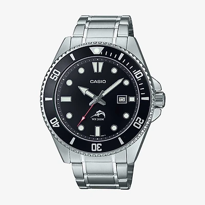 Casio Mens Silver Tone Stainless Steel Bracelet Watch Mdv-106dd-1a1vcf