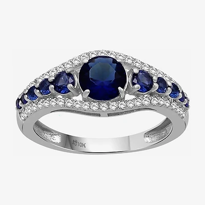 Womens Gemstone & 1/4 CT. T.W. Lab-Grown Diamond 10K Gold Cocktail Ring