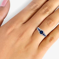 Womens Gemstone & 1/4 CT. T.W. Lab-Grown Diamond 10K Gold Cocktail Ring