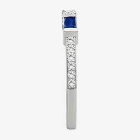 Womens 2MM Gemstone & 1/6 CT. T.W. Natural Diamond 10K Gold Band