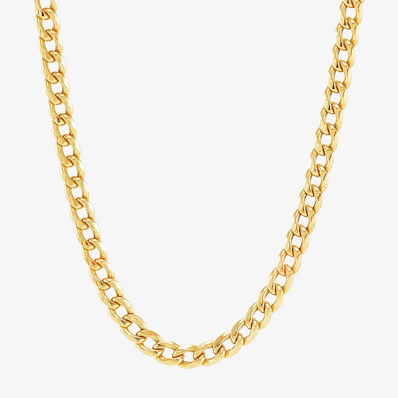 Made in Italy Unisex Adult 10K Gold 22 Inch Curb Chain Necklace