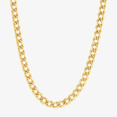Made in Italy Unisex Adult 10K Gold 22 Inch Curb Chain Necklace