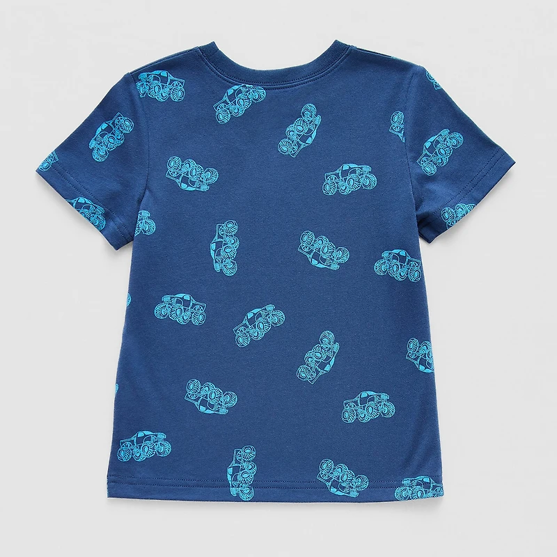 Okie Dokie Toddler & Little Boys Crew Neck Short Sleeve Regular Fit Graphic T-Shirt