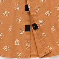 Arizona Mens Easy-on + Easy-off Short Sleeve Regular Fit Big and Tall Button-Down Shirt