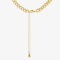 JS Jessica Simpson Gold Tone Collar Necklace  & Stud Earring Womens Pink Glass Heart 3-pc. Jewelry Set