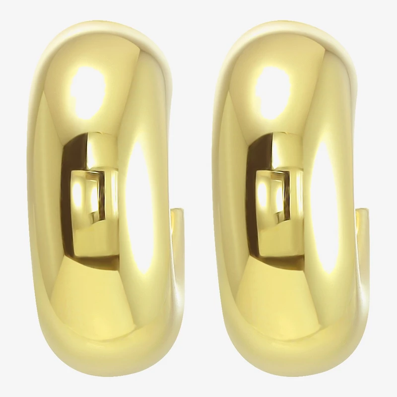 Gold Addiction Womens 10K Gold 16mm Hoop Earrings