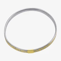 Made in Italy Womens 10K Two Tone Gold Stretch Bracelet