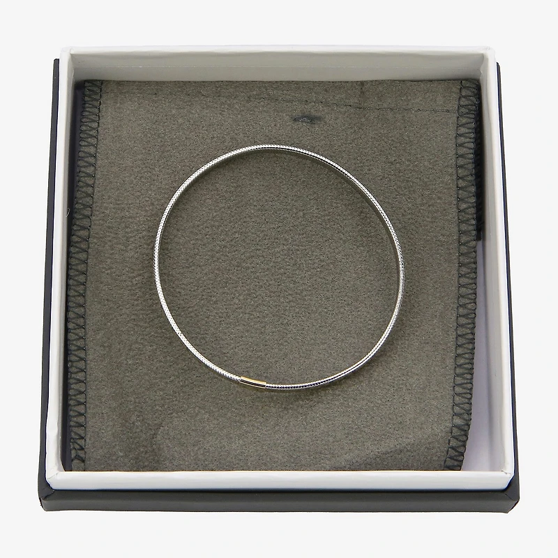 Made in Italy Womens 10K Two Tone Gold Stretch Bracelet