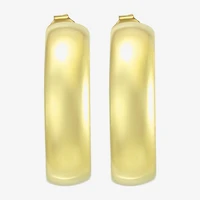 Womens 10K Gold 20mm Round Hoop Earrings