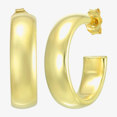 Womens 10K Gold 20mm Round Hoop Earrings