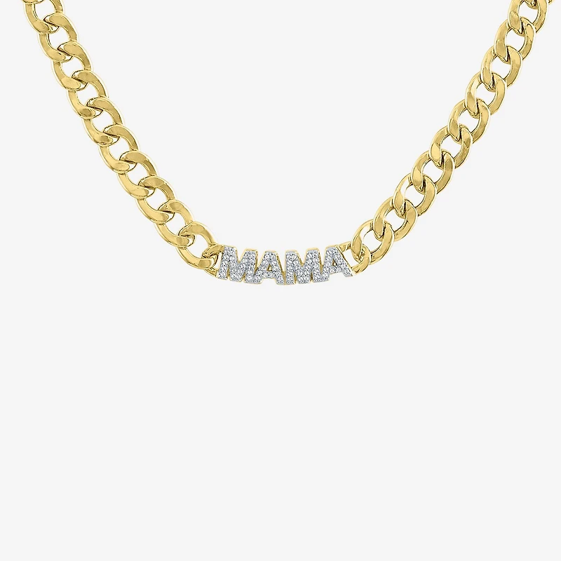 Diamond Addiction (G-H / Si2-I1) Womens 1/ CT. T.W. Lab Grown White Diamond 14K Gold Over Silver Inch Pendant Necklace