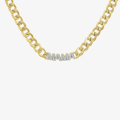 Diamond Addiction (G-H / Si2-I1) Womens 1/10 CT. T.W. Lab Grown White Diamond 14K Gold Over Silver Inch Pendant Necklace