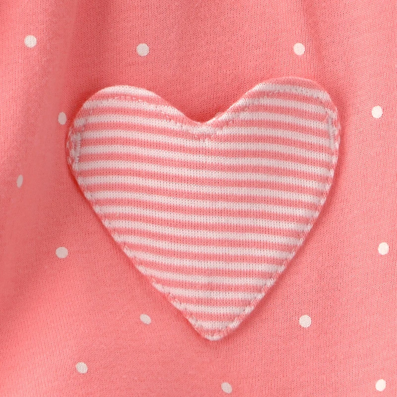 Carter's Baby Girls Short Sleeve Hearts Romper