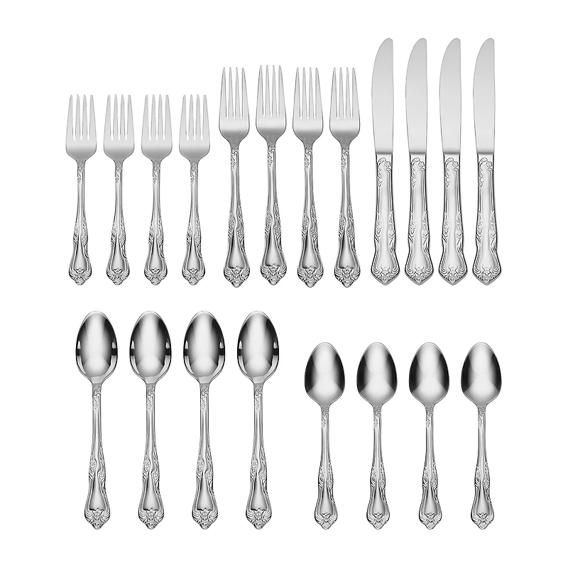 Oneida Azalea 18/0 Stainless Steel 20-pc. Flatware Set