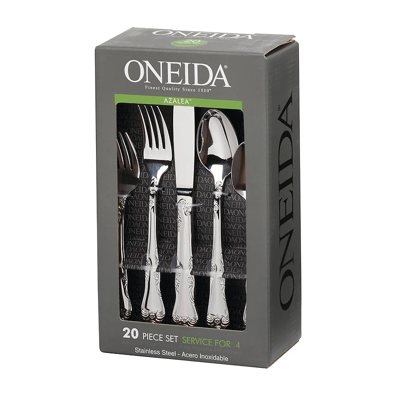 Oneida Azalea 18/0 Stainless Steel 20-pc. Flatware Set