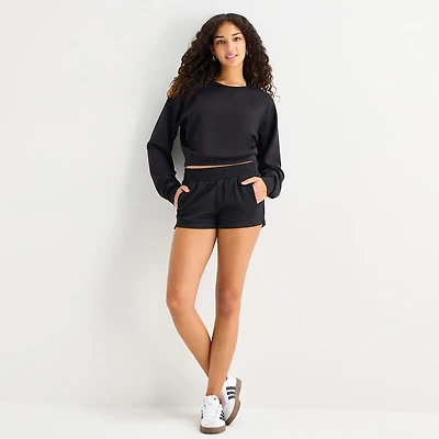 Arizona Juniors Womens Mid Rise Jogger Short