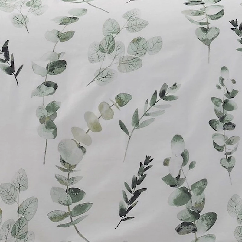 Pointehaven Eucalyptus Digital Print Cotton Percale Midweight Comforter Set