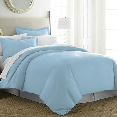 Pointehaven Long Staple Cotton Velvet Feel Sateen 3-pc. Duvet Cover Set