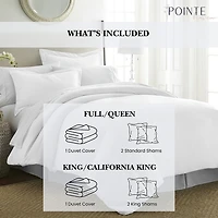 Pointehaven Long Staple Cotton Velvet Feel Sateen 3-pc. Duvet Cover Set