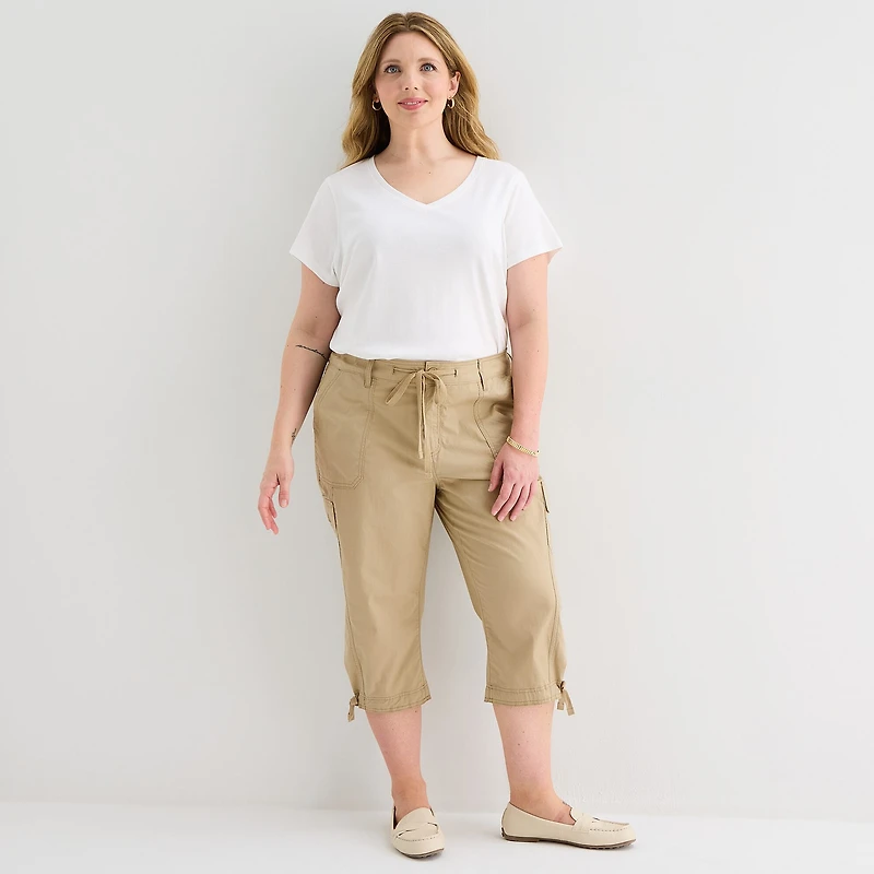 St. John's Bay Womens Plus Skinny Capri Pant