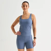 Xersion EverContour+ Womens Square Neck Active Tank Top