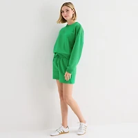 Xersion Womens 4" French Terry Active Pull-On Short