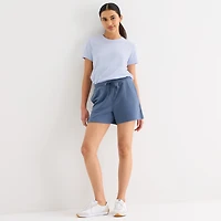 Xersion Womens 4" French Terry Active Pull-On Short