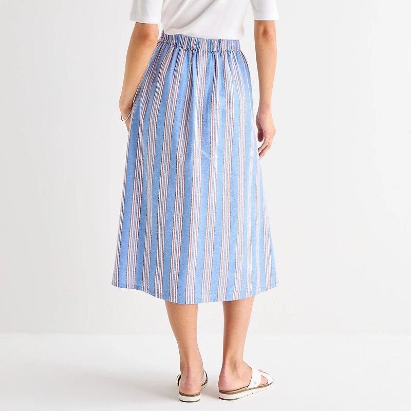 St. John's Bay Womens Midi A-Line Skirt